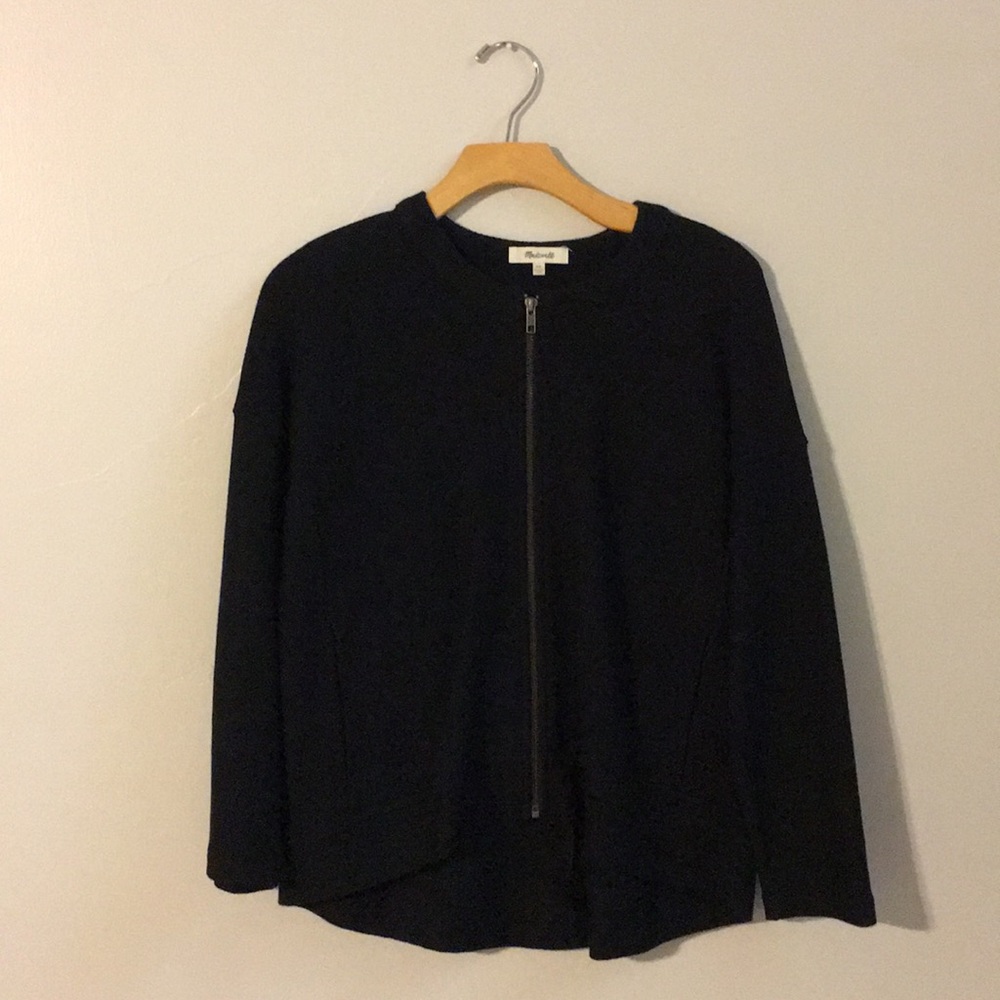 Black Madewell zip up cardigan